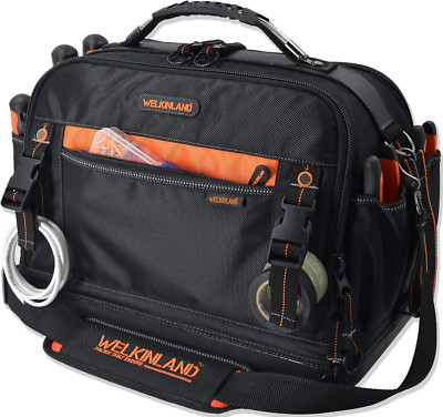 42-Pockets Tool bags for men, HVAC tool bag, Tool bag organizer, Electrician too