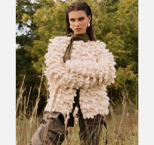 Zara Textured Chunky Knit Cardigan Jacket Beige Cream Size S M 0021/107 New - 第 3/17 張圖片