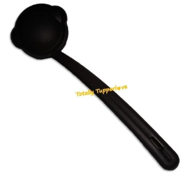 Tupperware Ladle E-Series Serving Utensil 13.5" Spoon Kitchen Tool Black NEW