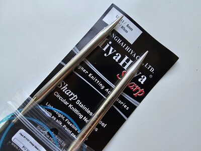 HiyaHiya Sharp Stainless Steel Circular Knitting Needles 32'' 11 US/8 mm