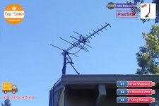 250 Mile Yagi HDTV Antenna Outdoor for VHF UHF Digital Channel Clarity