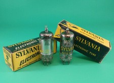 2 PCS SYLVANIA 6CS6 AND 6AG5 VINTAGE ELECTRON TUBES RADIO AUDIO TV