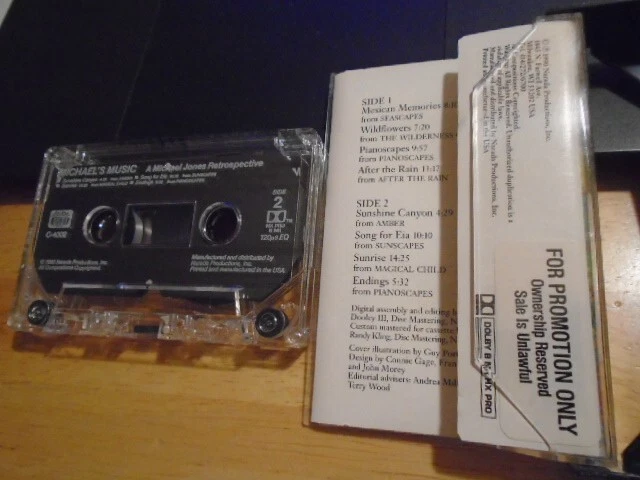 RARE OOP PROMO Michael Jones CASSETTE Michael's Music Retrospective NEW AGE 1990 - Image 2 of 2