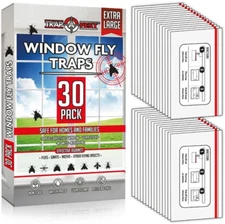 Window Fly Traps Indoor Clear (30 Pack) - Fly Window Traps for Indoors Sticky, I