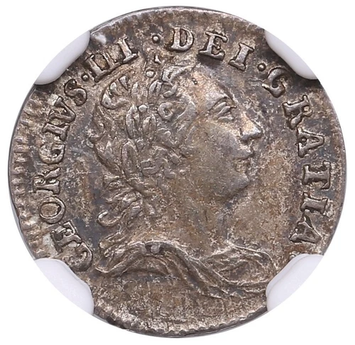 Coin Great Britain (London) 1 penny (Maundy type) 1763 - George III NGC AU55