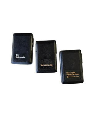 Metromedia Paging Service Vintage LOT OF 3 Pagers Beepers