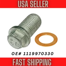 OEM Engine Oil Pan Sump Drain Plug Bolt with Washer Seal for Mercedes 1119970330