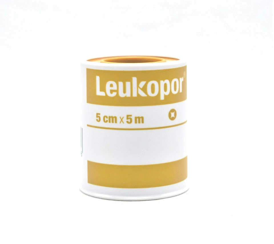 BSN MEDICAL Leukopor Fixierpflaster 5 cm x 5 m mit Schutzring hautfreundlich REF 02474-00