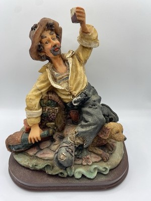 Hobo and His Dog Resin Figurine Statue Home Decor Collectible