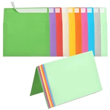 50Pack 10 Assorted Colors 4x6 Envelopes, A6 Envelopes with Folded Cards