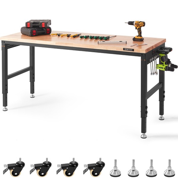 Vevor Werkbank Werktisch Arbeitstisch Werkstatttisch Mit Steckdose 1361Kg-image