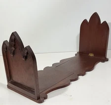 19th Century Victorian Adjustable Book Rack. Gothic Revival Architectural Ends.