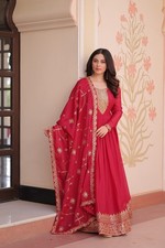 GOWN SALWAR KAMEEZ PAKISTANI INDIAN WEDDING PARTY WEAR DRESS BOLLYWOOD SUIT NEW