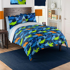Northwest Classics Full Sized Shark Adventure 8-Piece Bed In A Bag Set All