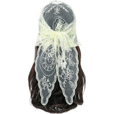 Triangle Lace Embroidered Scarf Shawl Headscarf for Year Round Fashion Use
