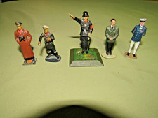 RARE 1930s WWII WW2 GERMAN METAL SOLDIERS GROUP OF 5 IMPORTANT FIGURES