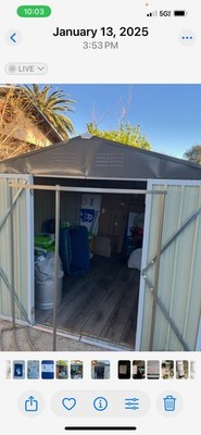 AECOJOY 16300GR 6' x 6' Outdoor Metal Storage Shed with Lockable Door