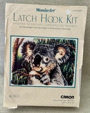 Koala WonderArt Latch Hook Kit by Caron 4293 20" x27" USA Made Unused Vintage