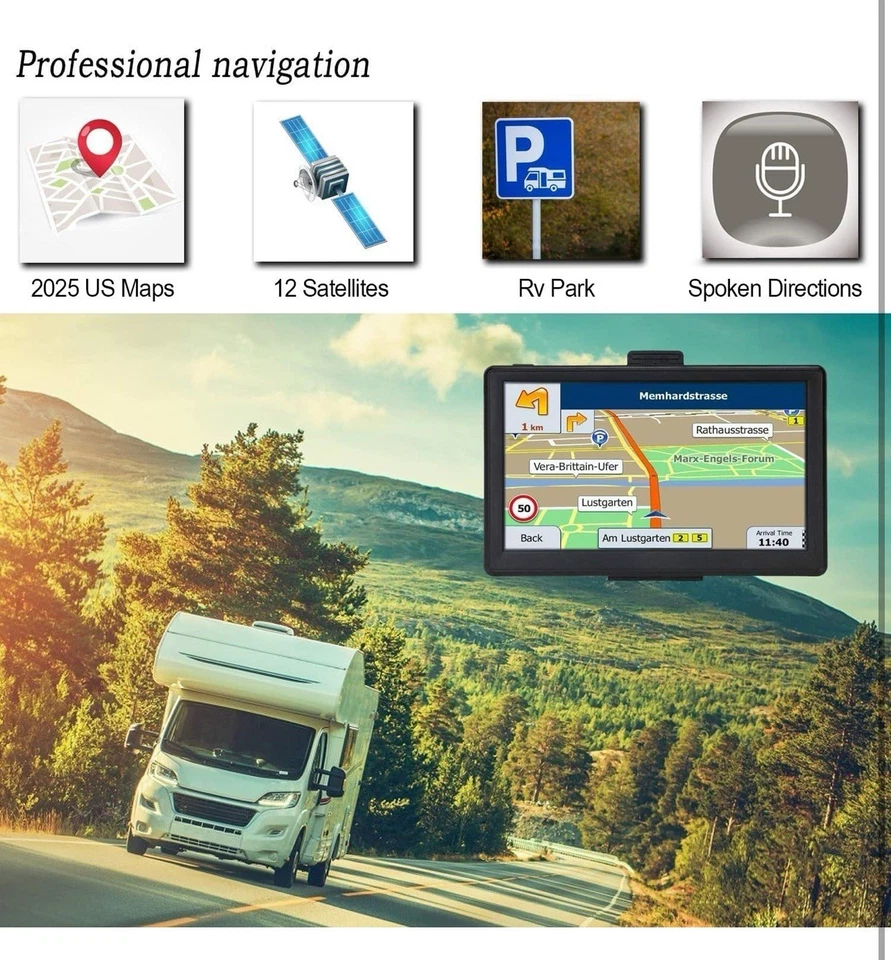 Truck GPS Navigator Commercial Drivers 2025 Lifetime Map Updates 9 Inch - Image 3 of 4