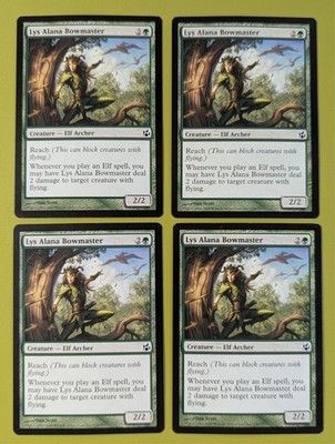 Lys Alana Bowmaster x4 Morningtide 4x Playset Magic the Gathering MTG