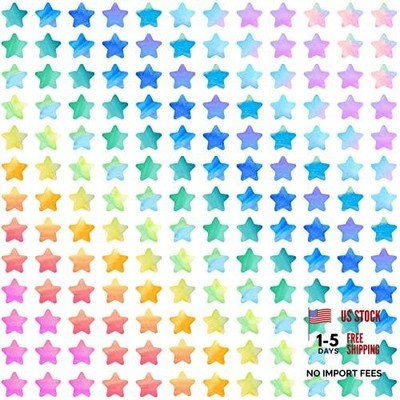 Mini Watercolor Star Stickers - 3000 Pcs for Kids - Small Tiny Stickers