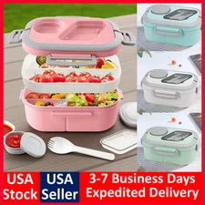 1200 ml Bento Lunch Box for Adults & Kids- Leakproof with Cutlery 6 Compartments