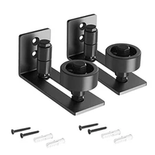  Sliding Barn Door Floor Guide for Bottom Adjustable Roller - 8 Setup 2 Black