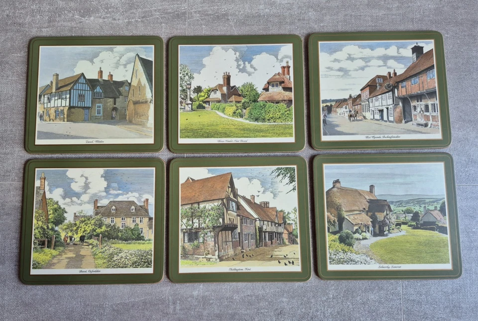 6 Tischsets englischer Dorfscenen, Serie für den National Trust, abwaschbar - Bild 1 von 4