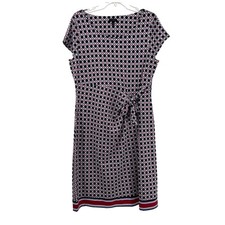 Talbots Womens Dress Size Large Career Office Preppy Event Tie Waist Comfort