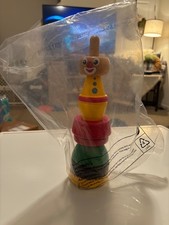 BRIO Wooden Circus Clown Red  Yellow Stacking Toy Sweden Colorful