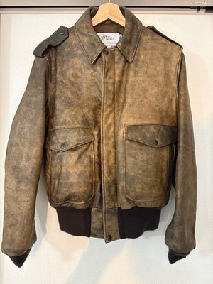 Schott A-2 Flight leather Jacket Blouson Men Size 40 1980 Vintage Genuine