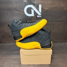 Jordan 12 Retro Black University Gold GS Pre-Owned Size 7Y No Box