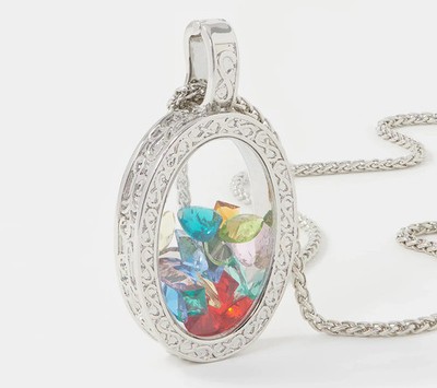 Attitudes by Renee Life Is Half Full Silver Tone Necklace