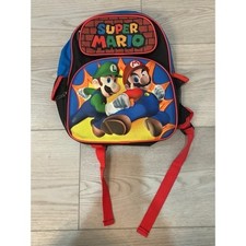 Mochila para niños Super Mario de 12 pulgadas con correas estampadas