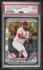 2019 Bowman Chrome Prospects Mega Box Mojo Refractor Genesis Cabrera PSA 9 8d2
