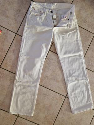 RALPH LAUREN RL Herren Jeans Hose W30 L30 Regular Straight 15941 Off White,