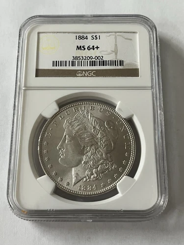 1884 Morgan Silver Dollar $1 NGC MS64+ 