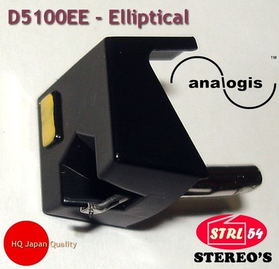 STANTON D5100EE Elliptische Tonabnehmernadel Schwarz Gelb   Stylus