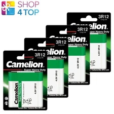 4 Camelion 3R12 Batteries Long Lifespan Super Heavy Duty 3LR12 2000mAh 1Bl 2
