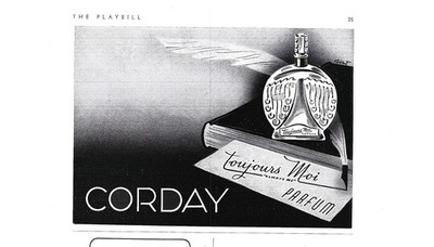 Print Ad Toujours Moi Parfum Corday 1940s Elegant Bottle AD Health Beauty