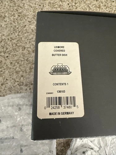 Waterford Lismore Butterdose mit Deckel #136103 Brandneu Originalverpackung - Bild 5 von 6