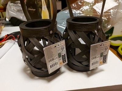 Rotan Dekoration Lampe Für Garten U.s.w Mit Batterien 3x AAA