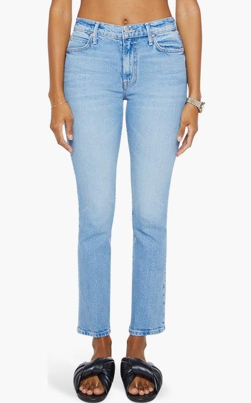$300 NWT MOTHER Sz 28 Rascal Hover High Waist Straight Leg Jeans