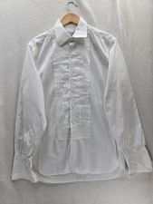 Turnbull & Asser London White Men’s Classic Tuxedo Shirt, Size- 16/41 UK