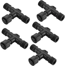 5 Pack 2Pin T-Connector Waterproof for Single Color FVTLED LED Deck Lights Kit 
