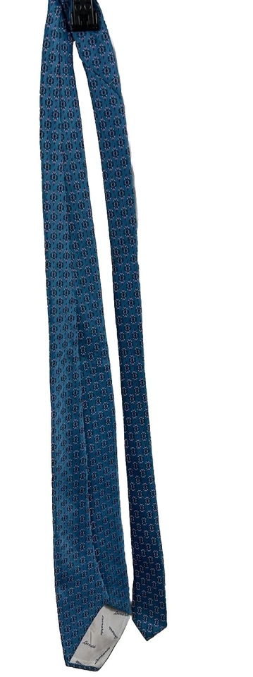 Corbata de cuello Leonardo para hombre azul/rosa diseño geométrico 60" x 4" de colección Foto 3 de 4