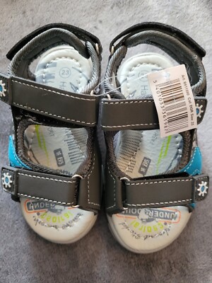 Kinder Jungen Sandaletten von Happy Bee Größe 23 Dark Grey