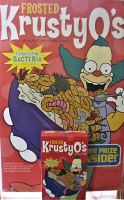 クラスティ　Frosted KrustyO's Simpson's Krusty the Clown Frosted KrustyO's Cereal Poster with