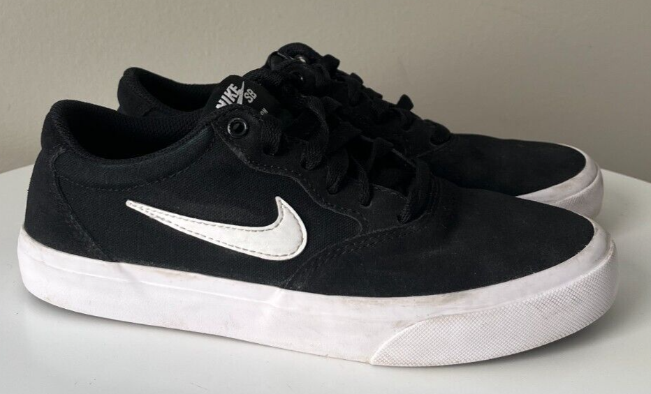 SAOLA NIKE SB Chron scarpe ragazzo giovani 5 5 nero bianco suola tela scarpe skateboard