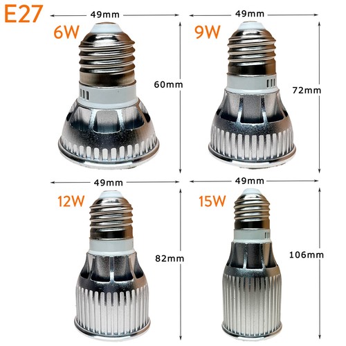 Dimmable 6W 9W 15W LED COB Spotlight Bulb GU10 MR16 E27 E14 220V 12V 24V Lamp RH - Picture 12 of 19